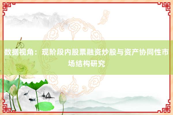 数据视角：现阶段内股票融资炒股与资产协同性市场结构研究