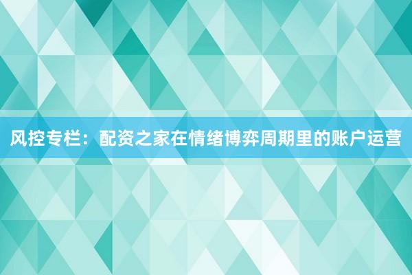 风控专栏：配资之家在情绪博弈周期里的账户运营