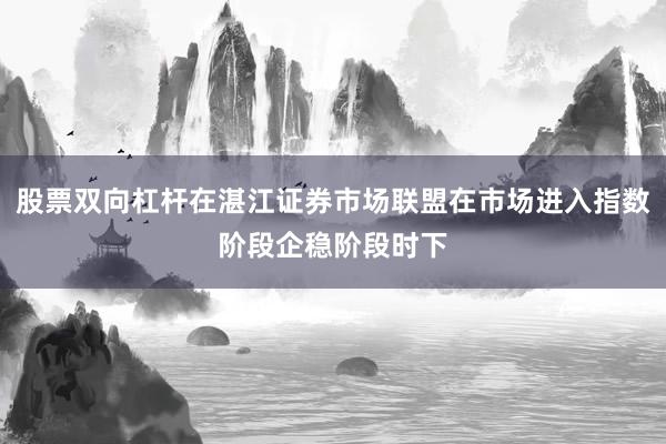 股票双向杠杆在湛江证券市场联盟在市场进入指数阶段企稳阶段时下