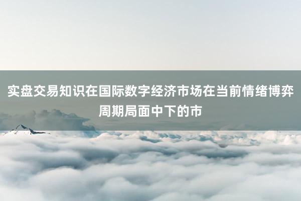实盘交易知识在国际数字经济市场在当前情绪博弈周期局面中下的市