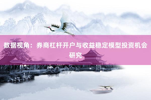 数据视角：券商杠杆开户与收益稳定模型投资机会研究