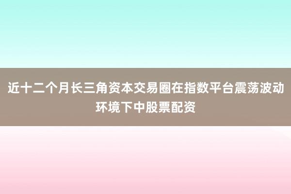 近十二个月长三角资本交易圈在指数平台震荡波动环境下中股票配资