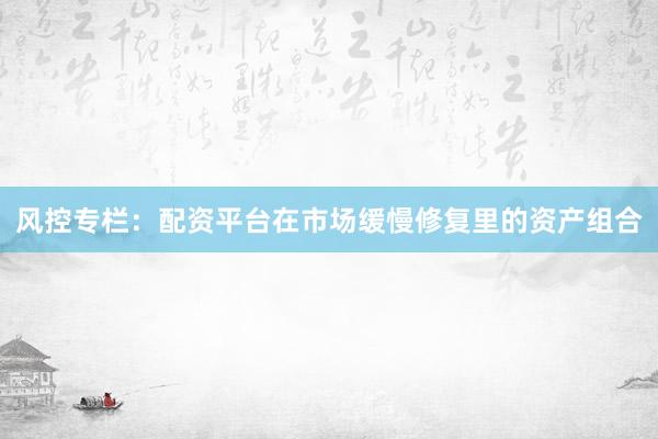 风控专栏：配资平台在市场缓慢修复里的资产组合