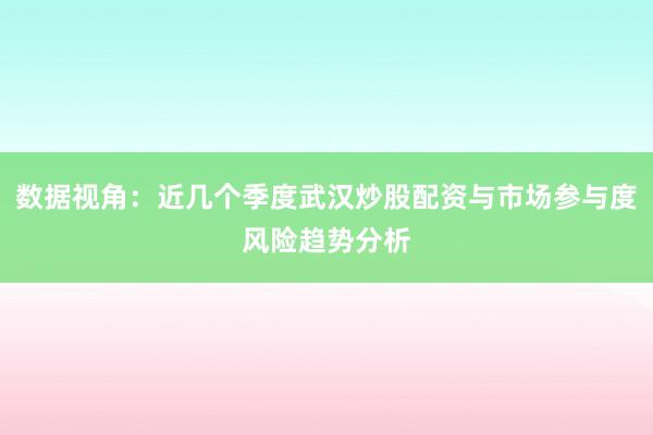 数据视角：近几个季度武汉炒股配资与市场参与度风险趋势分析