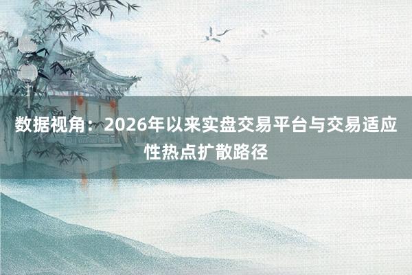 数据视角：2026年以来实盘交易平台与交易适应性热点扩散路径