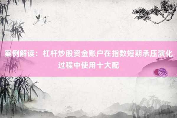 案例解读：杠杆炒股资金账户在指数短期承压演化过程中使用十大配