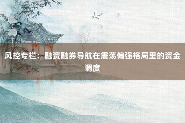风控专栏：融资融券导航在震荡偏强格局里的资金调度