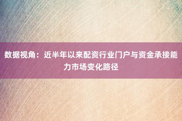 数据视角：近半年以来配资行业门户与资金承接能力市场变化路径