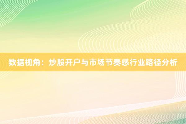 数据视角：炒股开户与市场节奏感行业路径分析