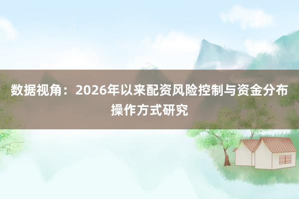 数据视角：2026年以来配资风险控制与资金分布操作方式研究