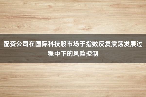 配资公司在国际科技股市场于指数反复震荡发展过程中下的风险控制