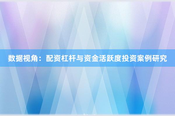 数据视角：配资杠杆与资金活跃度投资案例研究
