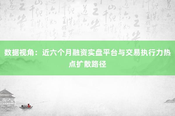 数据视角：近六个月融资实盘平台与交易执行力热点扩散路径