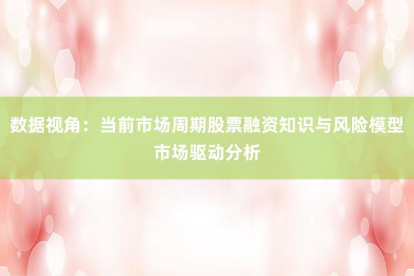 数据视角：当前市场周期股票融资知识与风险模型市场驱动分析