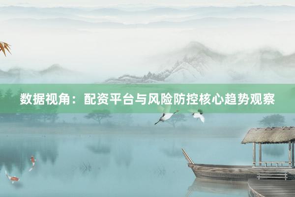数据视角：配资平台与风险防控核心趋势观察