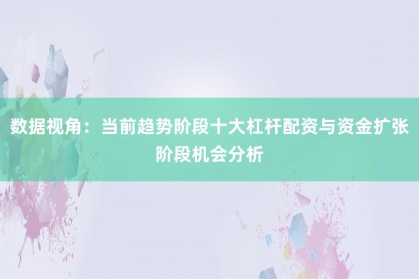 数据视角：当前趋势阶段十大杠杆配资与资金扩张阶段机会分析