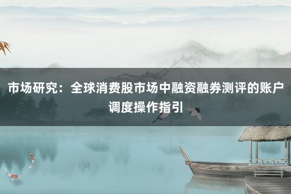 市场研究：全球消费股市场中融资融券测评的账户调度操作指引
