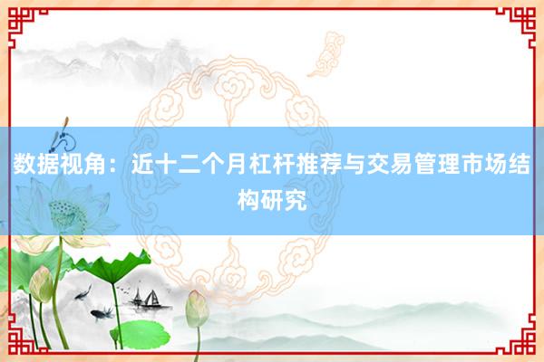 数据视角：近十二个月杠杆推荐与交易管理市场结构研究