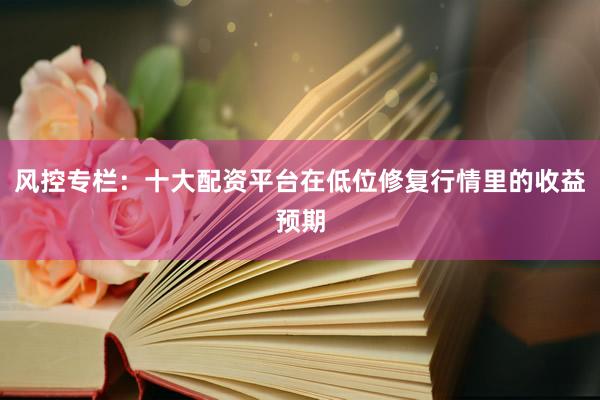 风控专栏：十大配资平台在低位修复行情里的收益预期