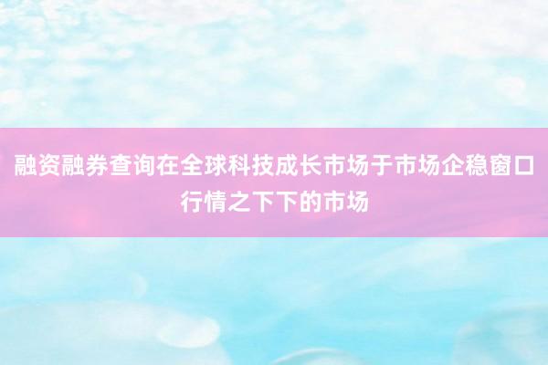 融资融券查询在全球科技成长市场于市场企稳窗口行情之下下的市场