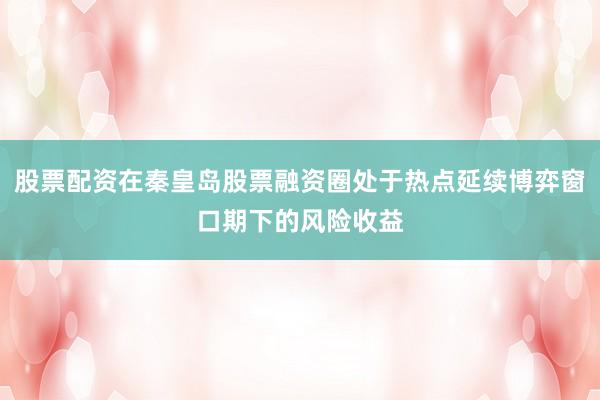 股票配资在秦皇岛股票融资圈处于热点延续博弈窗口期下的风险收益