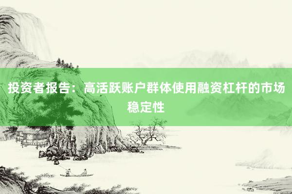 投资者报告：高活跃账户群体使用融资杠杆的市场稳定性
