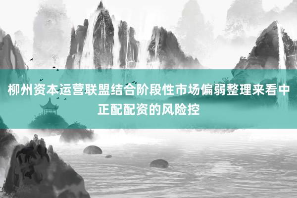 柳州资本运营联盟结合阶段性市场偏弱整理来看中正配配资的风险控