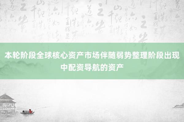 本轮阶段全球核心资产市场伴随弱势整理阶段出现中配资导航的资产