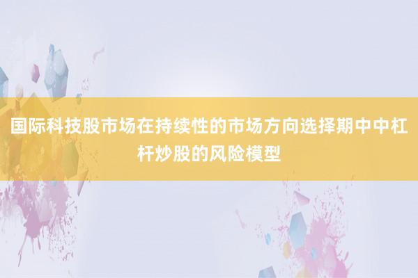 国际科技股市场在持续性的市场方向选择期中中杠杆炒股的风险模型