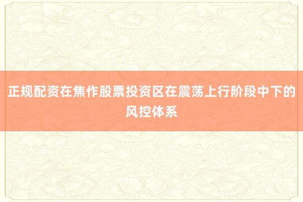 正规配资在焦作股票投资区在震荡上行阶段中下的风控体系