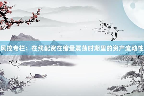 风控专栏：在线配资在缩量震荡时期里的资产流动性