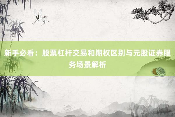 新手必看：股票杠杆交易和期权区别与元股证券服务场景解析