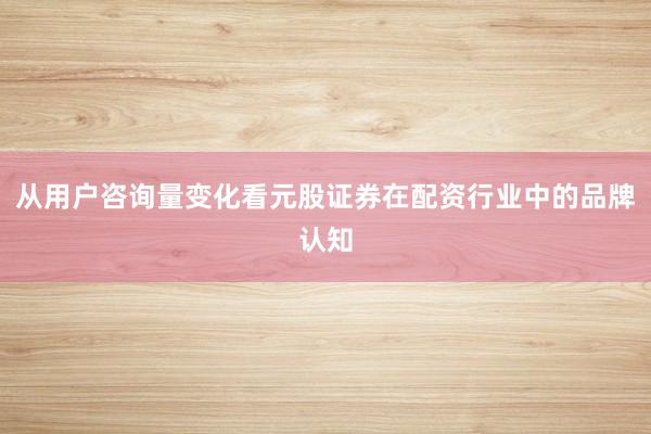 从用户咨询量变化看元股证券在配资行业中的品牌认知
