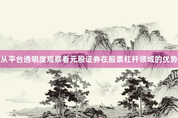 从平台透明度观察看元股证券在股票杠杆领域的优势