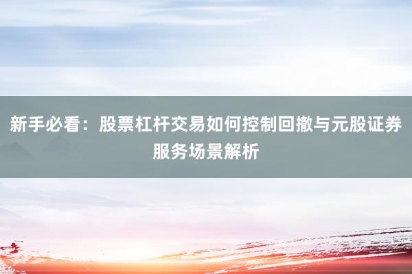 新手必看：股票杠杆交易如何控制回撤与元股证券服务场景解析