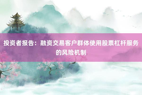 投资者报告：融资交易客户群体使用股票杠杆服务的风险机制