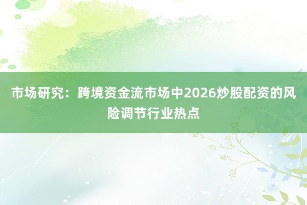 市场研究：跨境资金流市场中2026炒股配资的风险调节行业热点