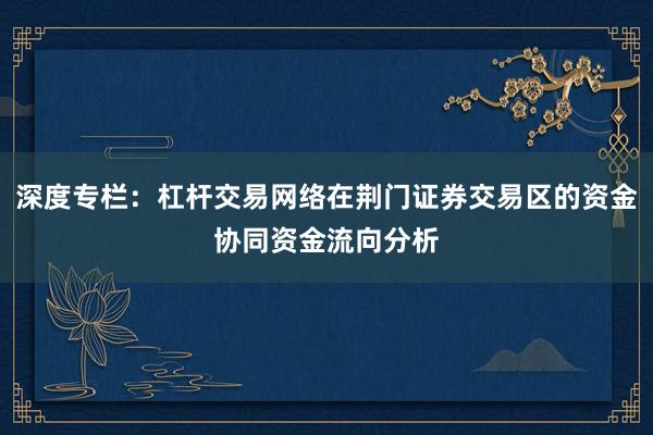 深度专栏：杠杆交易网络在荆门证券交易区的资金协同资金流向分析