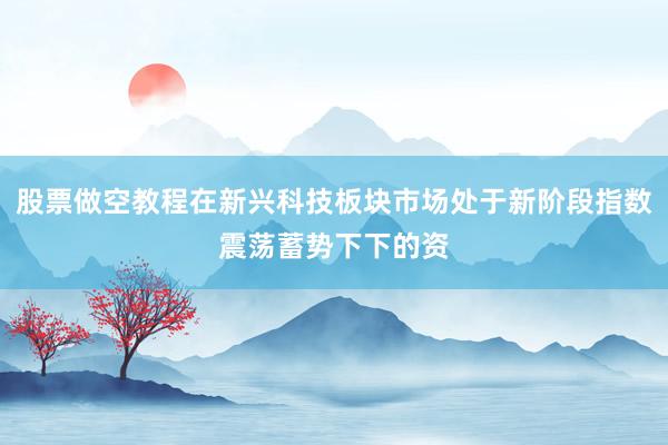 股票做空教程在新兴科技板块市场处于新阶段指数震荡蓄势下下的资