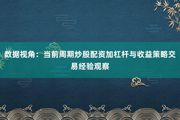 数据视角：当前周期炒股配资加杠杆与收益策略交易经验观察