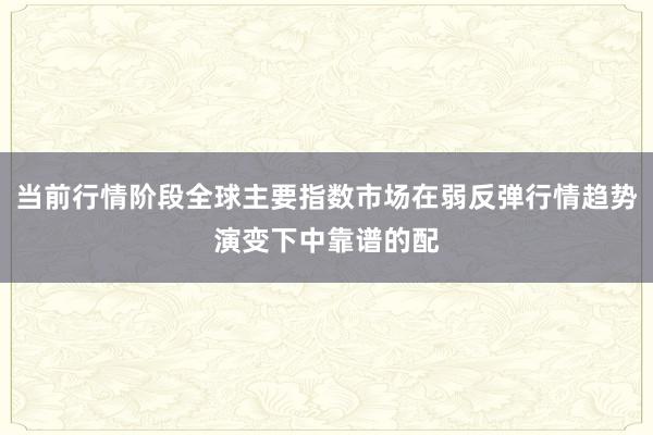 当前行情阶段全球主要指数市场在弱反弹行情趋势演变下中靠谱的配