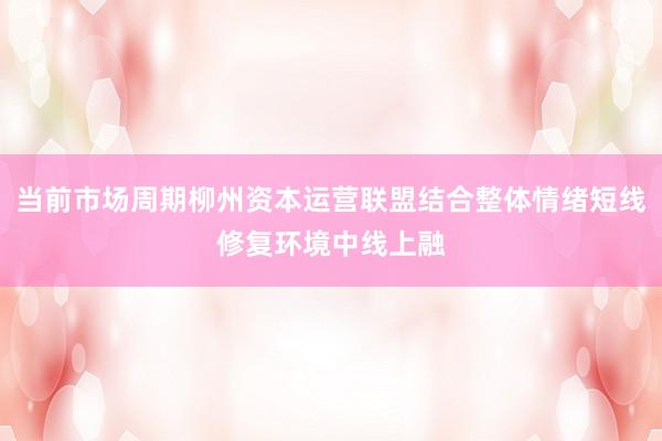 当前市场周期柳州资本运营联盟结合整体情绪短线修复环境中线上融