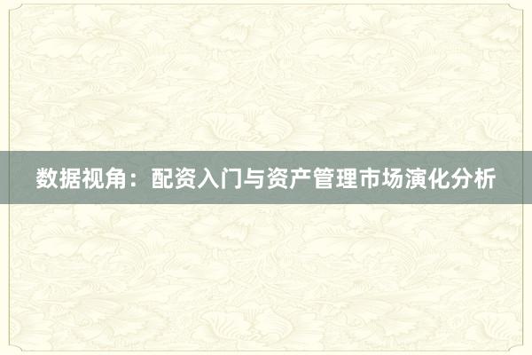数据视角：配资入门与资产管理市场演化分析