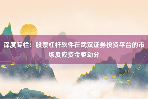 深度专栏：股票杠杆软件在武汉证券投资平台的市场反应资金驱动分