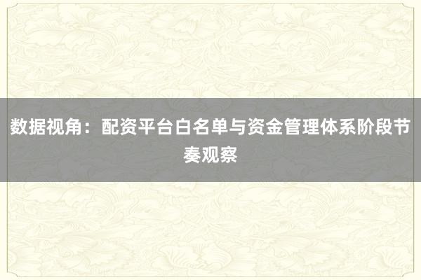 数据视角：配资平台白名单与资金管理体系阶段节奏观察