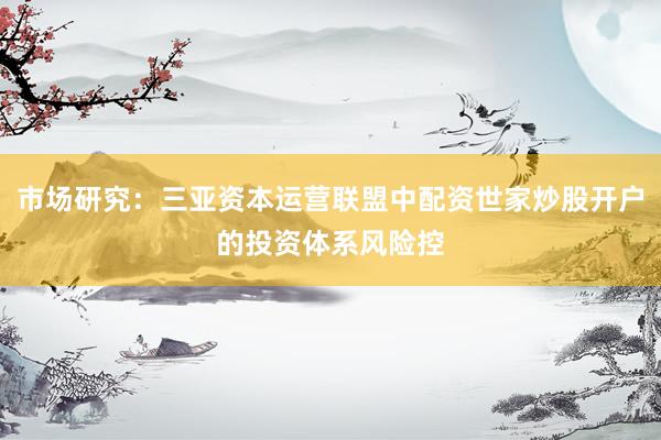 市场研究：三亚资本运营联盟中配资世家炒股开户的投资体系风险控