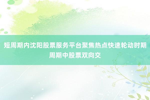 短周期内沈阳股票服务平台聚焦热点快速轮动时期周期中股票双向交