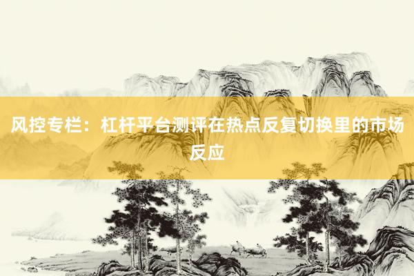 风控专栏：杠杆平台测评在热点反复切换里的市场反应