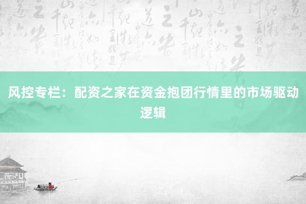 风控专栏：配资之家在资金抱团行情里的市场驱动逻辑