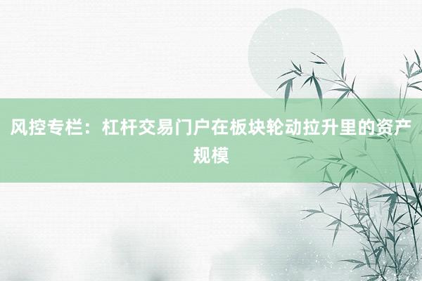 风控专栏：杠杆交易门户在板块轮动拉升里的资产规模